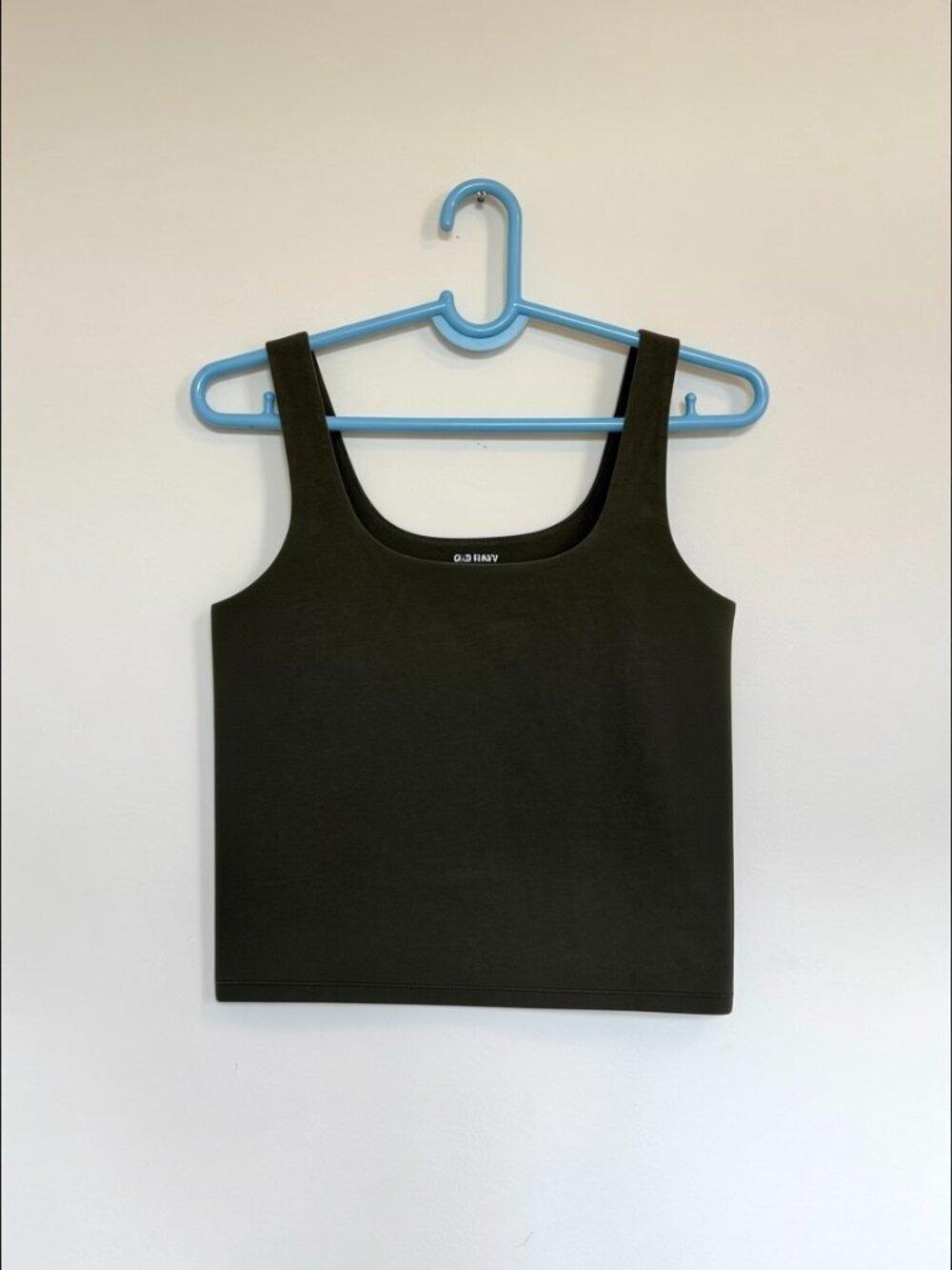 Old Navy Cropped Tank Top Olive Green Size M